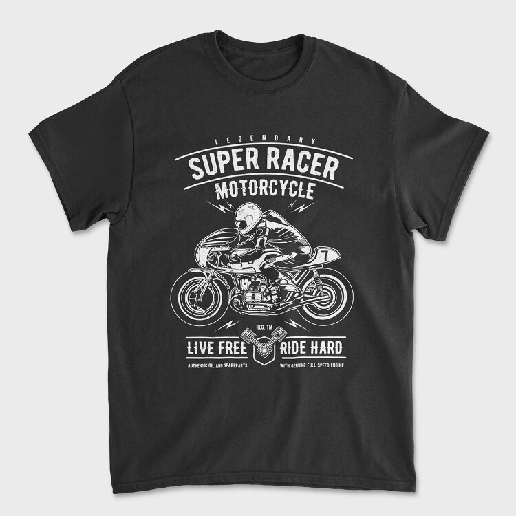 Tricou Barbati (Unisex), Super Racer Motorcycle