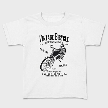 Vintage Bicycle, Tricou Copii