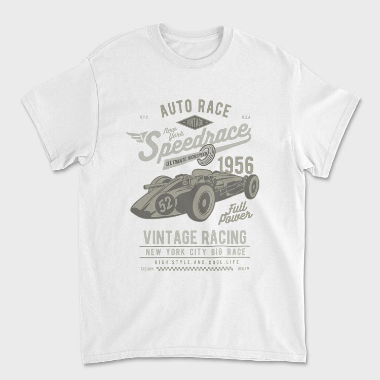 Vintage Speedrace, Tricou Barbati (Unisex)