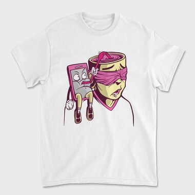 Brain Phone Illustration, Tricou Barbati (Unisex)