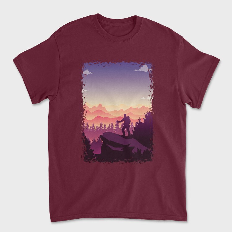 Tricou Barbati (Unisex), Poster Hiking