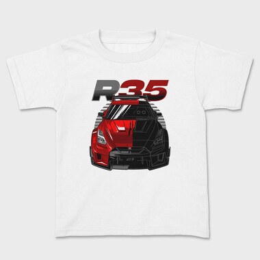 GTR R35 Liberty Walk Silhouette, Tricou Copii