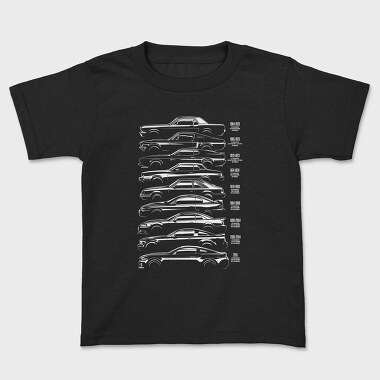 Mustang History Silhouette, Tricou Copii