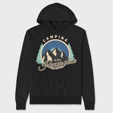 Happy Place Camping, Hanorac Oversize Barbati (Unisex)