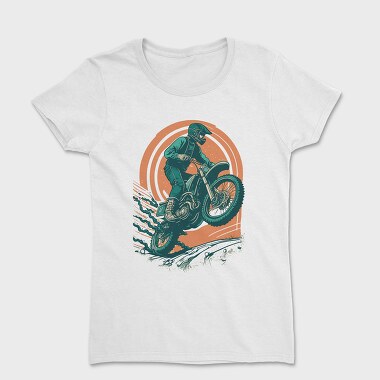 Biker Jumping Motocross Motorcycle, Tricou Femei