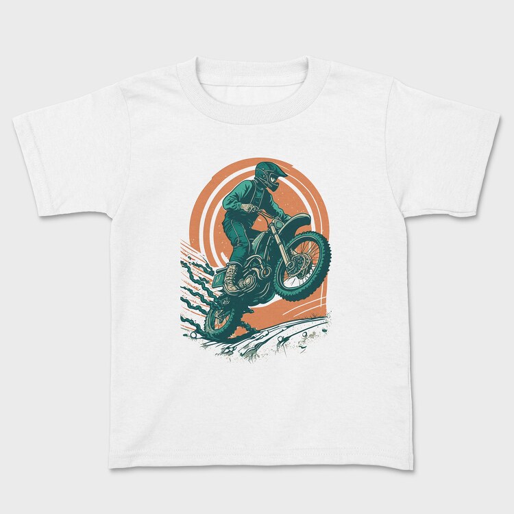 Biker Jumping Motocross Motorcycle, Tricou Copii