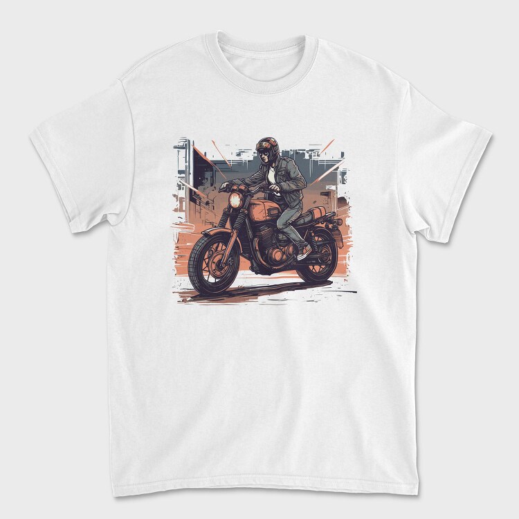 Comic Rider Motorcycle, Tricou Barbati (Unisex)