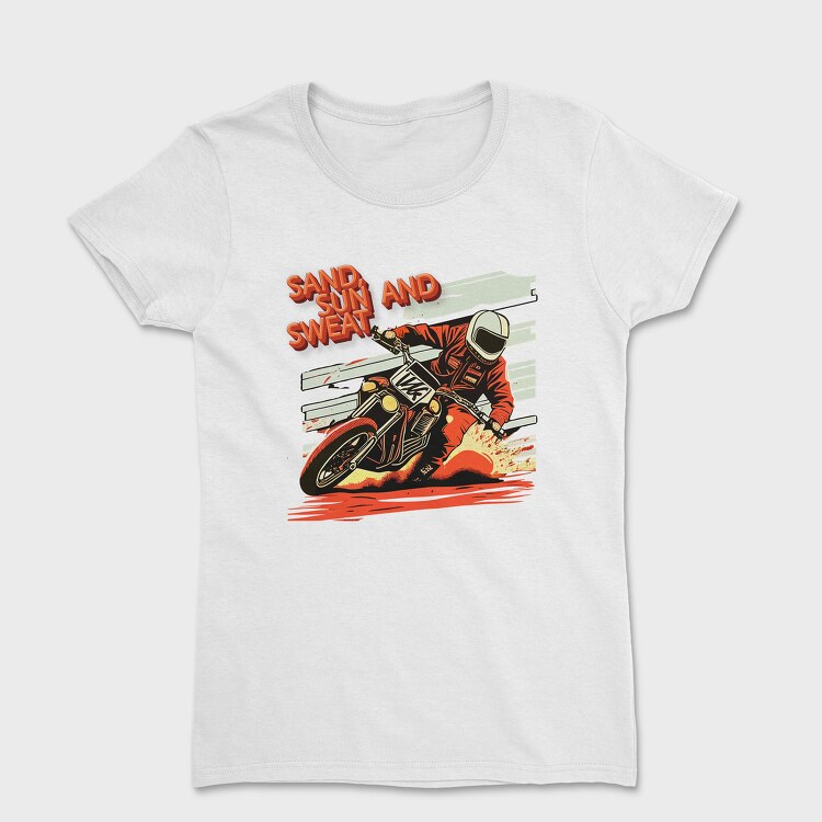 Motocross MotorcycleArt 80S, Tricou Femei