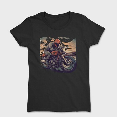 Motorcycle With Comic Rider, Tricou Femei