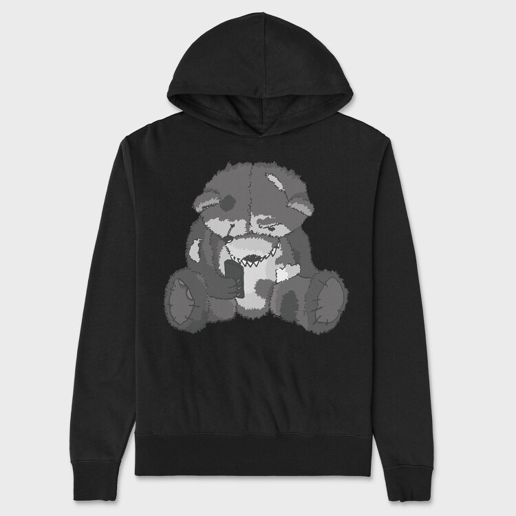 Zombie Teddy Bear 2, Hanorac Oversize Barbati (Unisex)