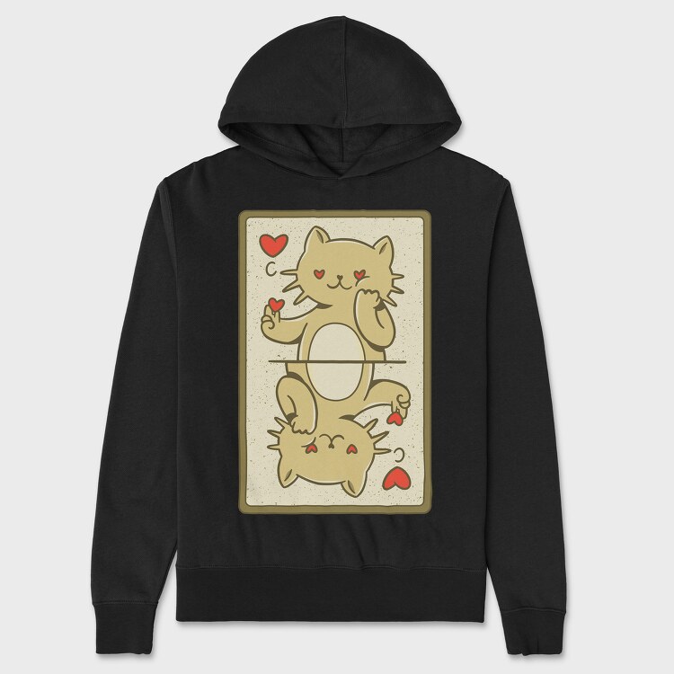 Cat Card, Hanorac Oversize Barbati (Unisex)