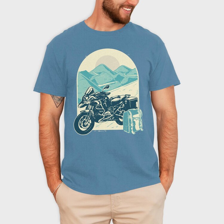 Motorcycle Adventure, Tricou Barbati (Unisex)
