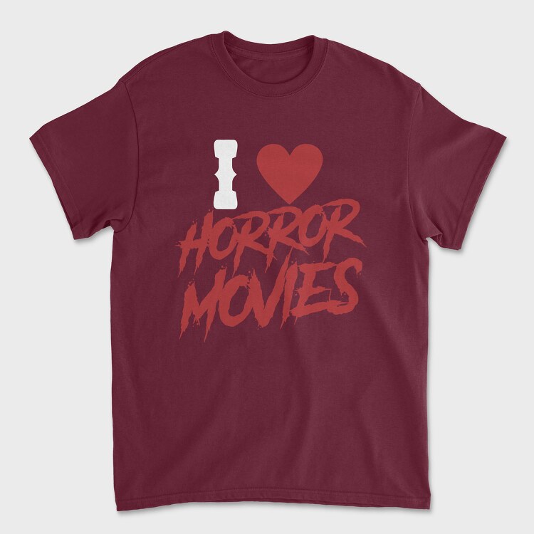 I Love Horror Movies, Tricou Barbati (Unisex)