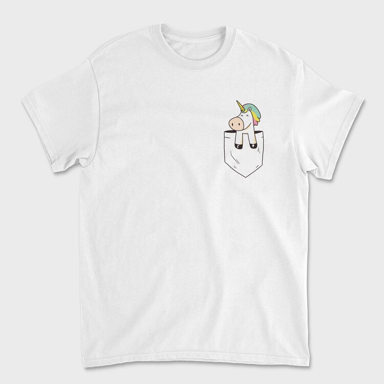 Unicorn Pocket, Tricou Barbati (Unisex)