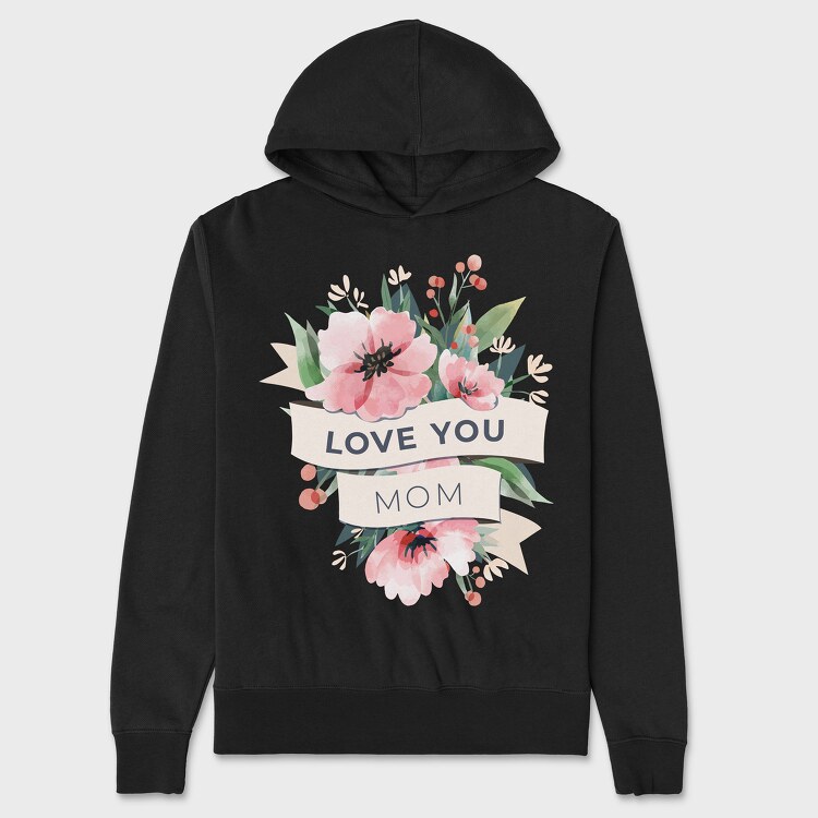 Watercolor Flowers Mother 2, Hanorac Oversize Barbati (Unisex)