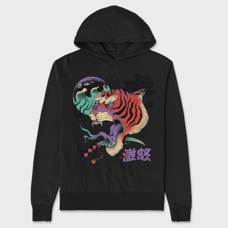 Psychedelic Japanese 03, Hanorac Oversize Barbati (Unisex)