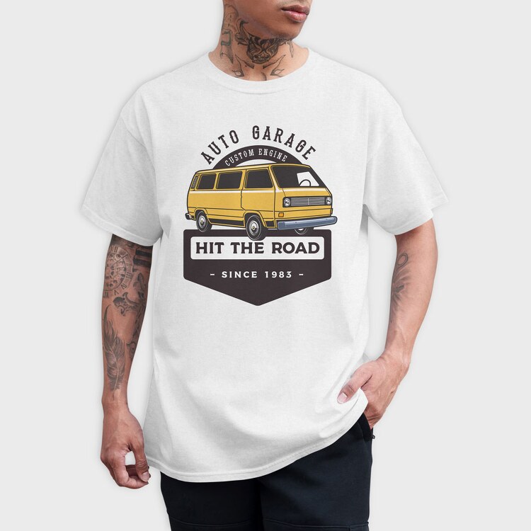 1985 VW Westie camper, Tricou Barbati (Unisex)