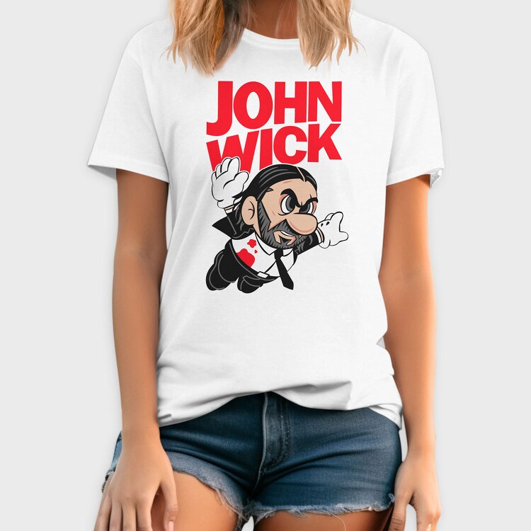 John Wick Mario, Tricou Barbati (Unisex)