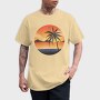 Beach Sunset Palm, Tricou Barbati (Unisex)