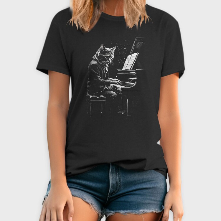 Catpiano, Tricou Barbati (Unisex)