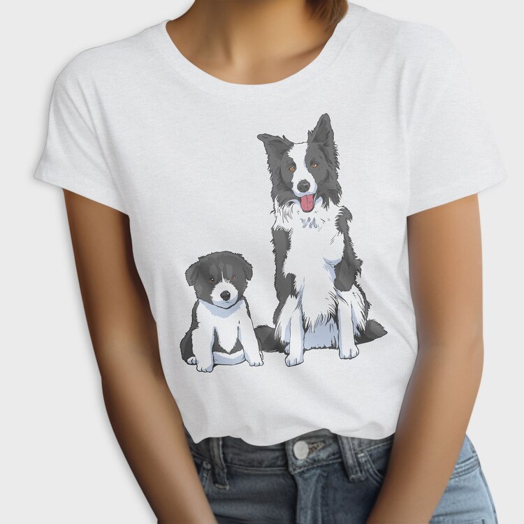 Border Collie Puppy Dog, Tricou Femei