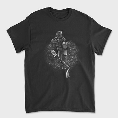 Scuba Diver Monochrome, Tricou Barbati (Unisex)
