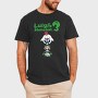Luigi Boo Black Background, Tricou Barbati (Unisex)