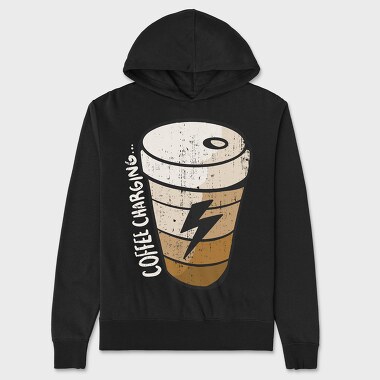 Coffee Charging, Hanorac Oversize Barbati (Unisex)