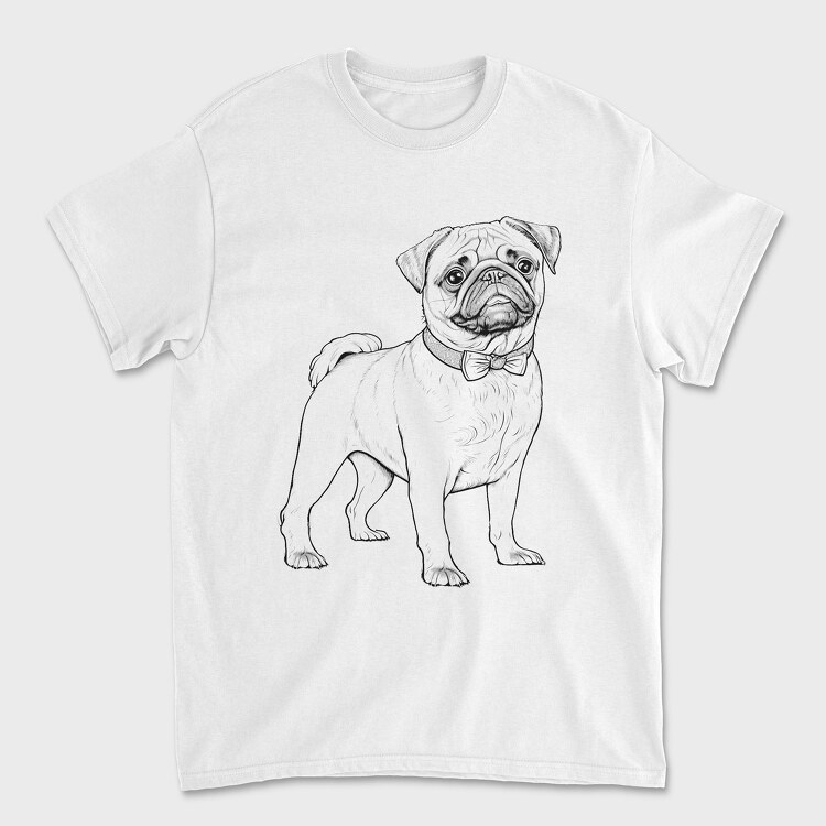 Pug Dog, Tricou Barbati (Unisex)