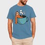 Sloth Coffee Hot Tub, Tricou Barbati (Unisex)