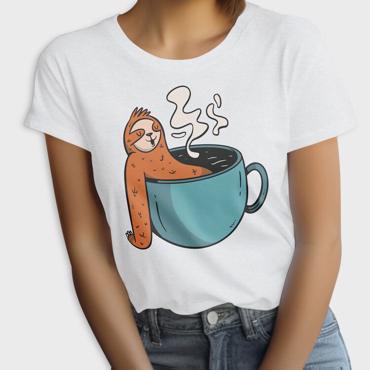 Sloth Coffee Hot Tub, Tricou Femei