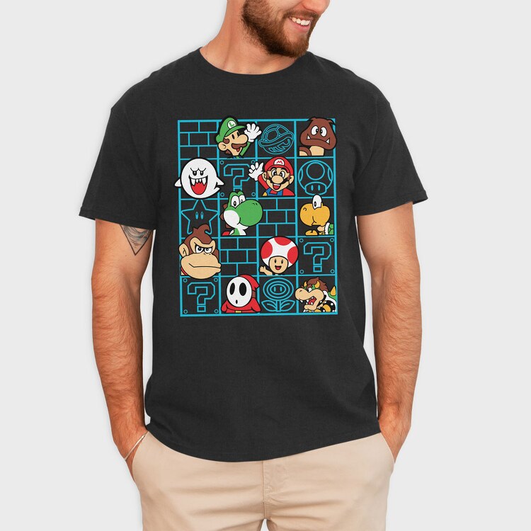 Mario Bros, Tricou Barbati (Unisex)