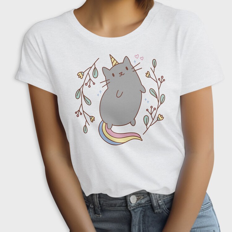 Unicorn Cat Cute, Tricou Femei