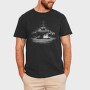Jet Aircraft Carrier Monochrome, Tricou Barbati (Unisex)