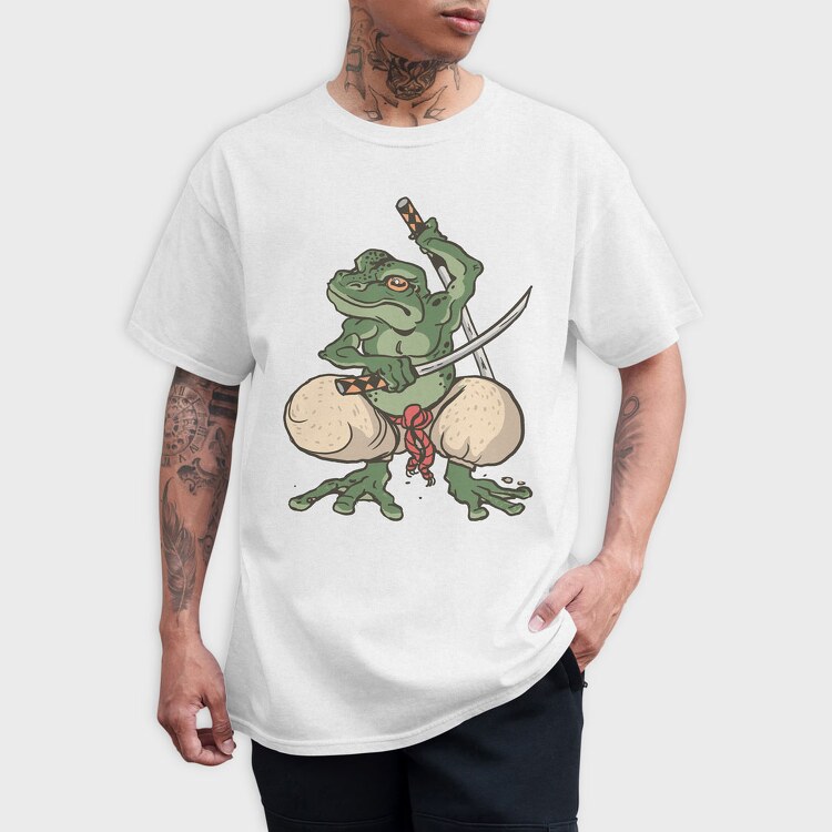 Samurai Frog Katana, Tricou Barbati (Unisex)