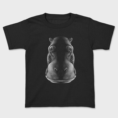 Monochrome Hippo Head, Tricou Copii