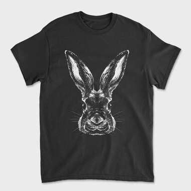 Monochrome Portrait Rabbit, Tricou Barbati (Unisex)