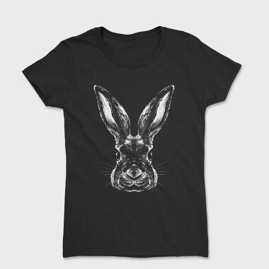 Monochrome Portrait Rabbit, Tricou Femei