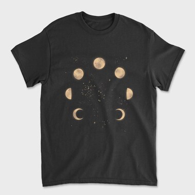 Moon Phases in Space, Tricou Barbati (Unisex)