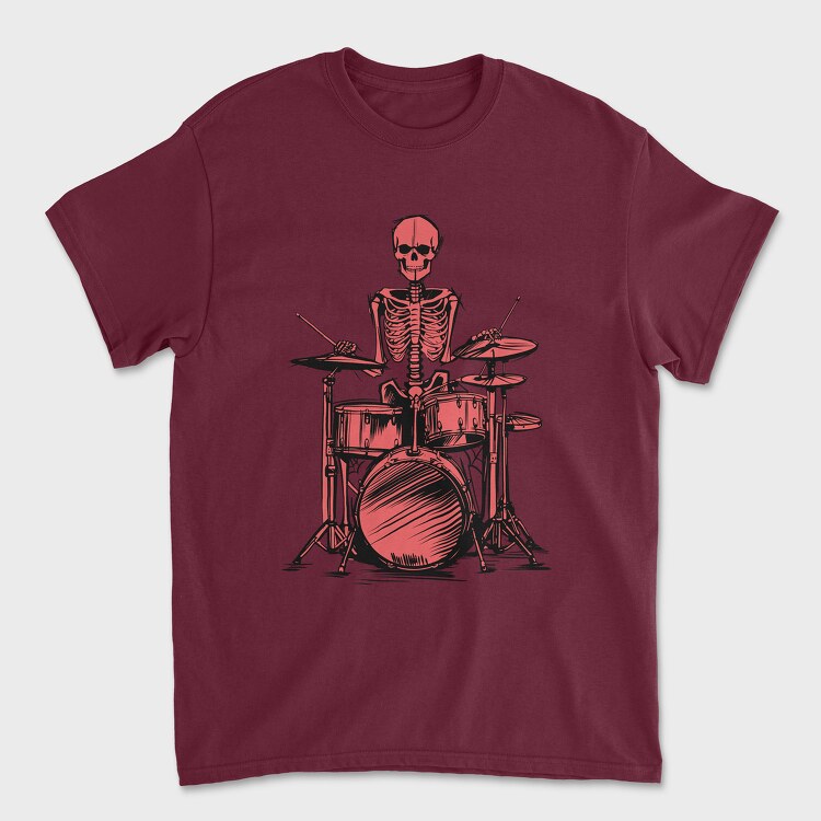 Red Skeleton Drummer, Tricou Barbati (Unisex)