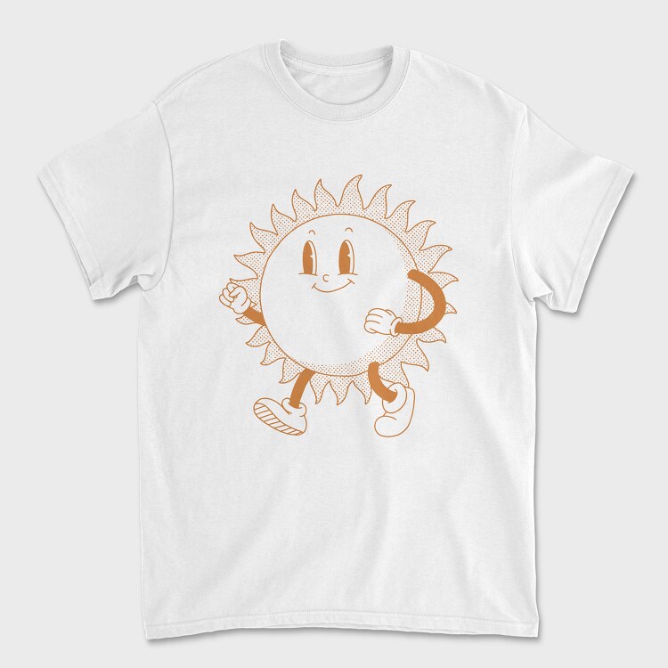 Retro Cartoon Sun, Tricou Barbati (Unisex)