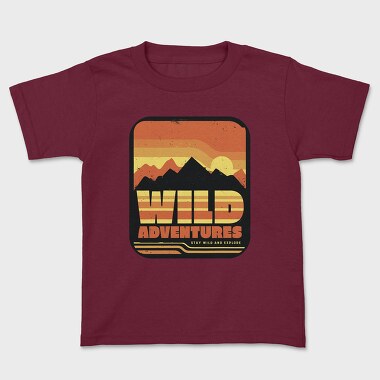 Retro Sunset Wild Adventures, Tricou Copii