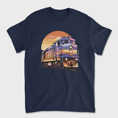 Retro Train, Tricou Barbati (Unisex)