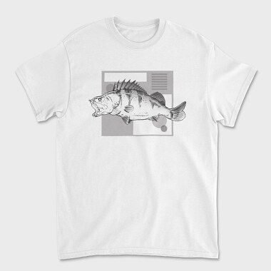 River Perch Sketch, Tricou Barbati (Unisex)