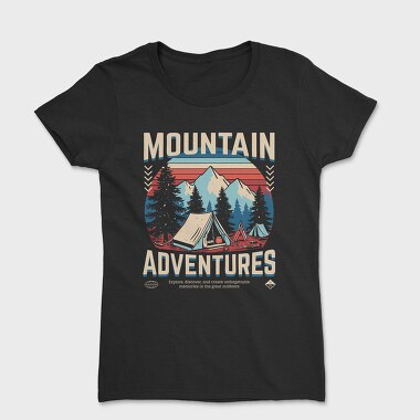 Mountain Adventures Retro Camping, Tricou Femei