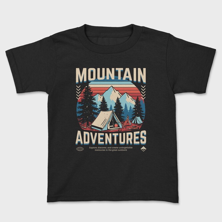 Mountain Adventures Retro Camping, Tricou Copii