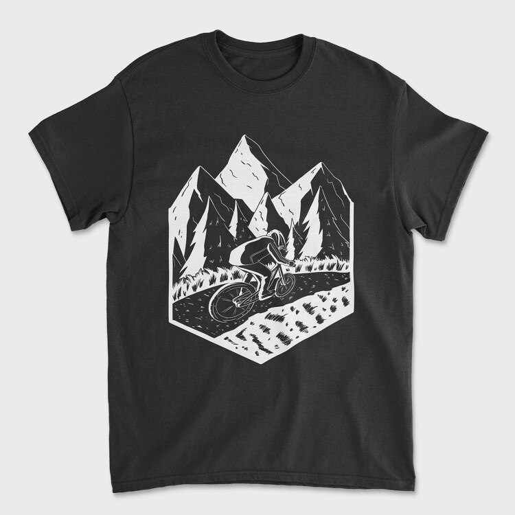 Mountain Biker, Tricou Barbati (Unisex)