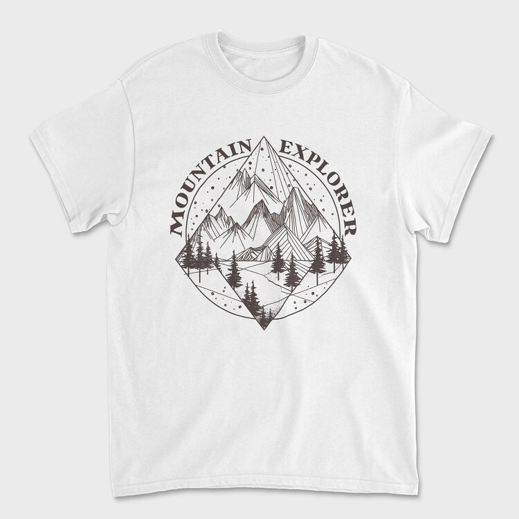 Mountain Explorer Lines, Tricou Barbati (Unisex)