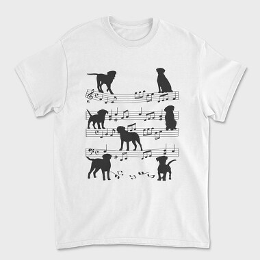 Music Staff Dogs, Tricou Barbati (Unisex)