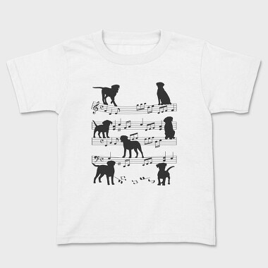 Music Staff Dogs, Tricou Copii